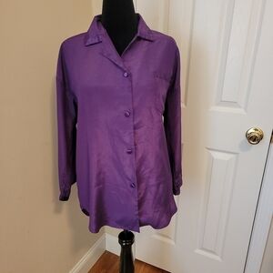 Victoria's Secret Purple Oversized Satin Sleep Shirt Size S